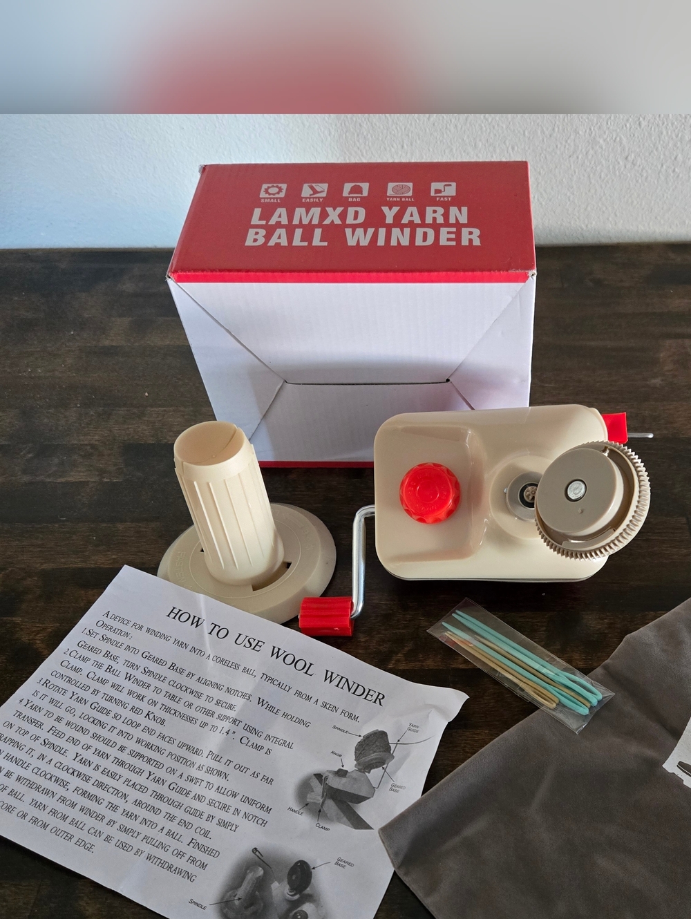 LAMXD  Wool Winder Yarn Spooler unused in box